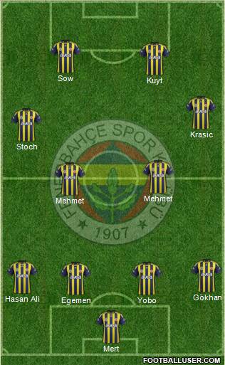 Fenerbahçe SK Formation 2012