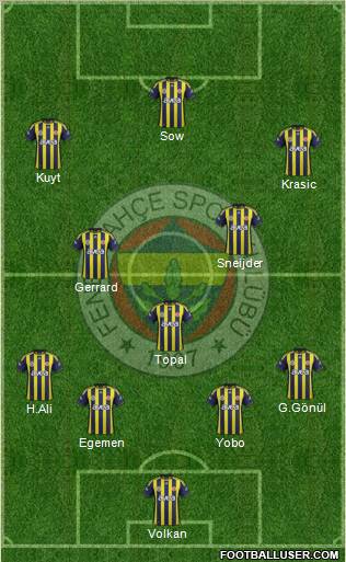 Fenerbahçe SK Formation 2012