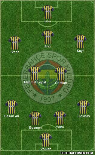 Fenerbahçe SK Formation 2012
