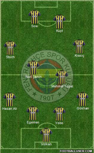 Fenerbahçe SK Formation 2012