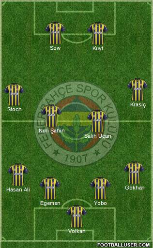 Fenerbahçe SK Formation 2012