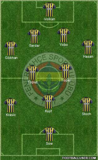 Fenerbahçe SK Formation 2012