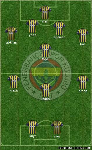 Fenerbahçe SK Formation 2012