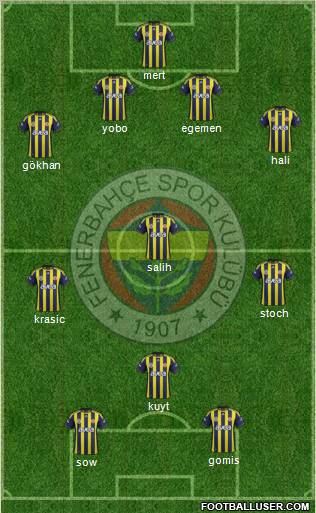 Fenerbahçe SK Formation 2012