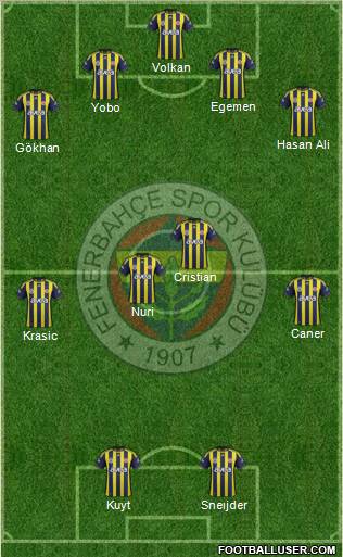 Fenerbahçe SK Formation 2012