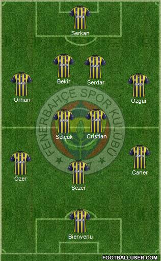 Fenerbahçe SK Formation 2012