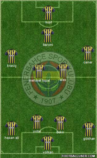 Fenerbahçe SK Formation 2012