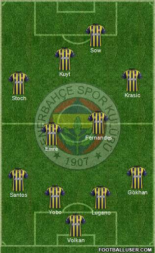 Fenerbahçe SK Formation 2012