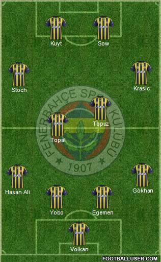 Fenerbahçe SK Formation 2012