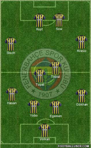Fenerbahçe SK Formation 2012