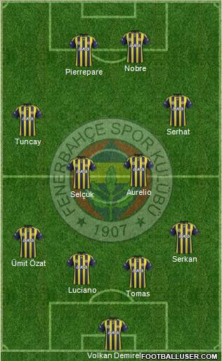 Fenerbahçe SK Formation 2012