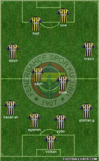 Fenerbahçe SK Formation 2012