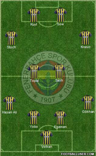 Fenerbahçe SK Formation 2012