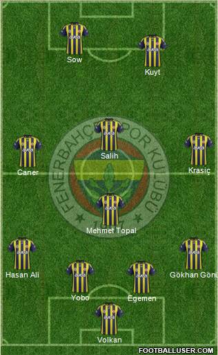 Fenerbahçe SK Formation 2012