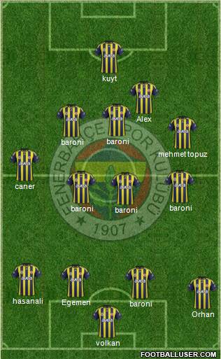 Fenerbahçe SK Formation 2012
