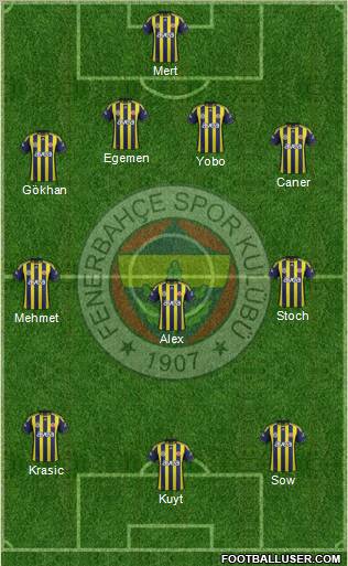 Fenerbahçe SK Formation 2012