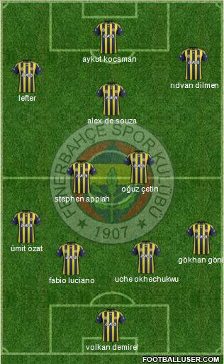 Fenerbahçe SK Formation 2012