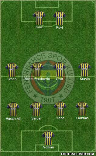 Fenerbahçe SK Formation 2012