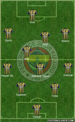 Fenerbahçe SK Formation 2012