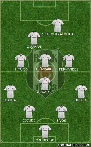 Besiktas JK Formation 2012