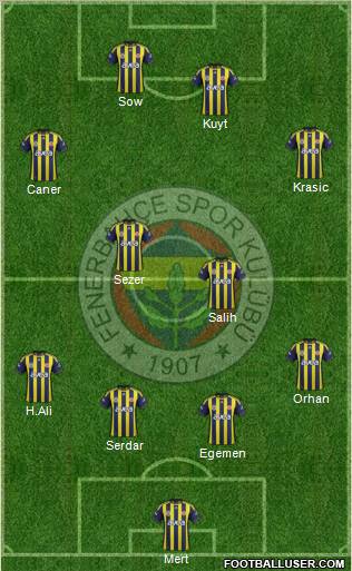 Fenerbahçe SK Formation 2012