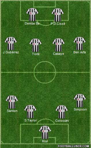 Newcastle United Formation 2012