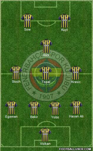 Fenerbahçe SK Formation 2012