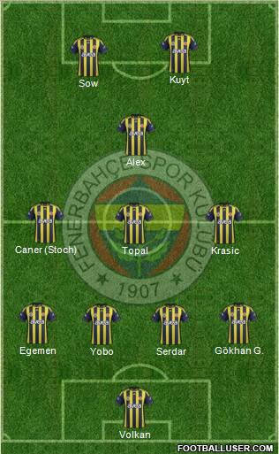 Fenerbahçe SK Formation 2012