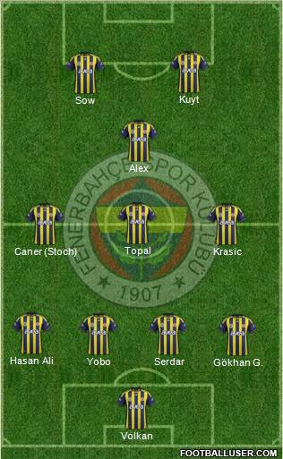Fenerbahçe SK Formation 2012