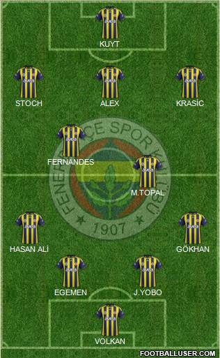 Fenerbahçe SK Formation 2012