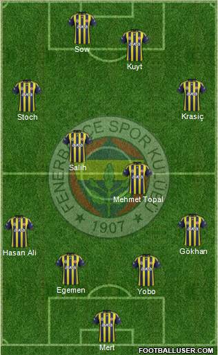 Fenerbahçe SK Formation 2012