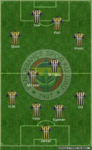 Fenerbahçe SK Formation 2012