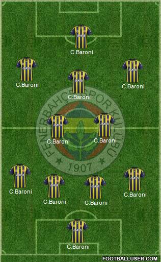 Fenerbahçe SK Formation 2012