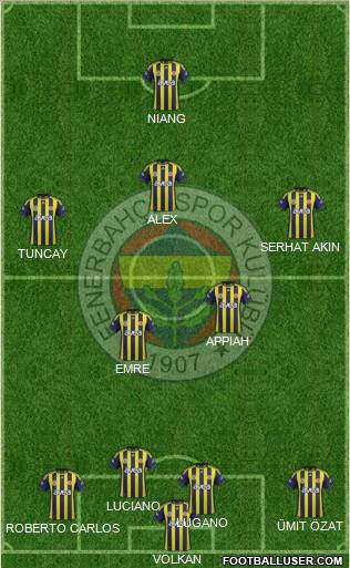 Fenerbahçe SK Formation 2012