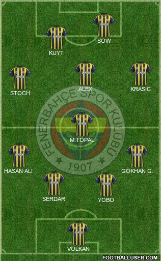 Fenerbahçe SK Formation 2012