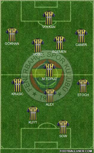 Fenerbahçe SK Formation 2012