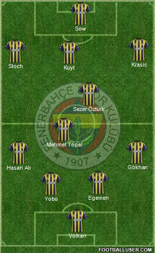 Fenerbahçe SK Formation 2012