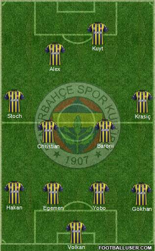 Fenerbahçe SK Formation 2012