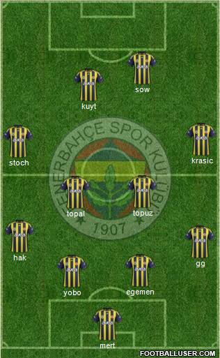 Fenerbahçe SK Formation 2012