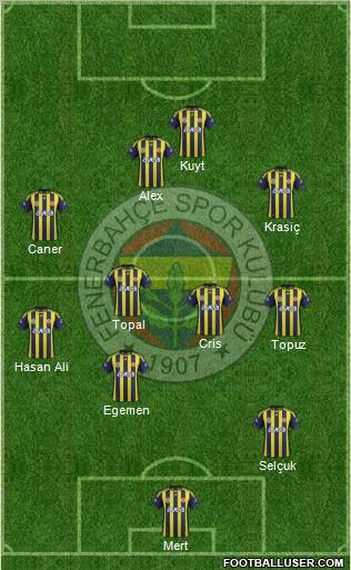 Fenerbahçe SK Formation 2012