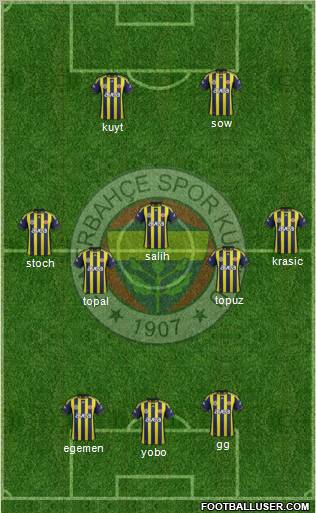 Fenerbahçe SK Formation 2012
