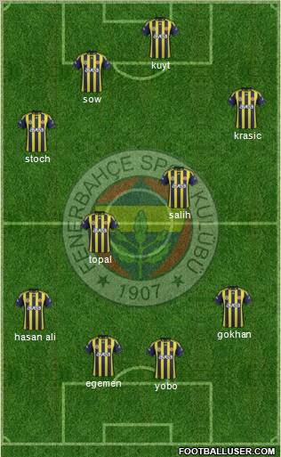 Fenerbahçe SK Formation 2012