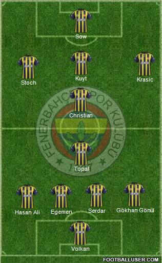 Fenerbahçe SK Formation 2012