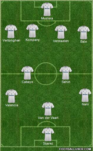 Tottenham Hotspur Formation 2012