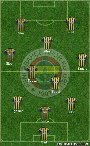 Fenerbahçe SK Formation 2012
