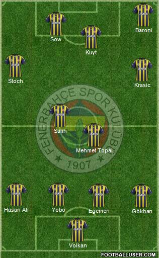 Fenerbahçe SK Formation 2012