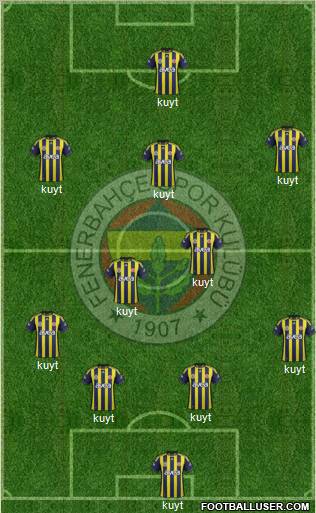Fenerbahçe SK Formation 2012
