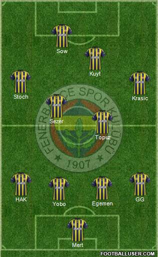 Fenerbahçe SK Formation 2012
