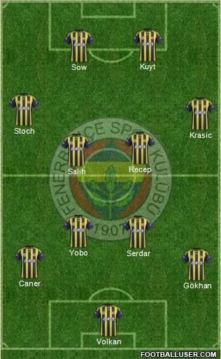 Fenerbahçe SK Formation 2012