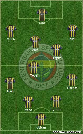 Fenerbahçe SK Formation 2012